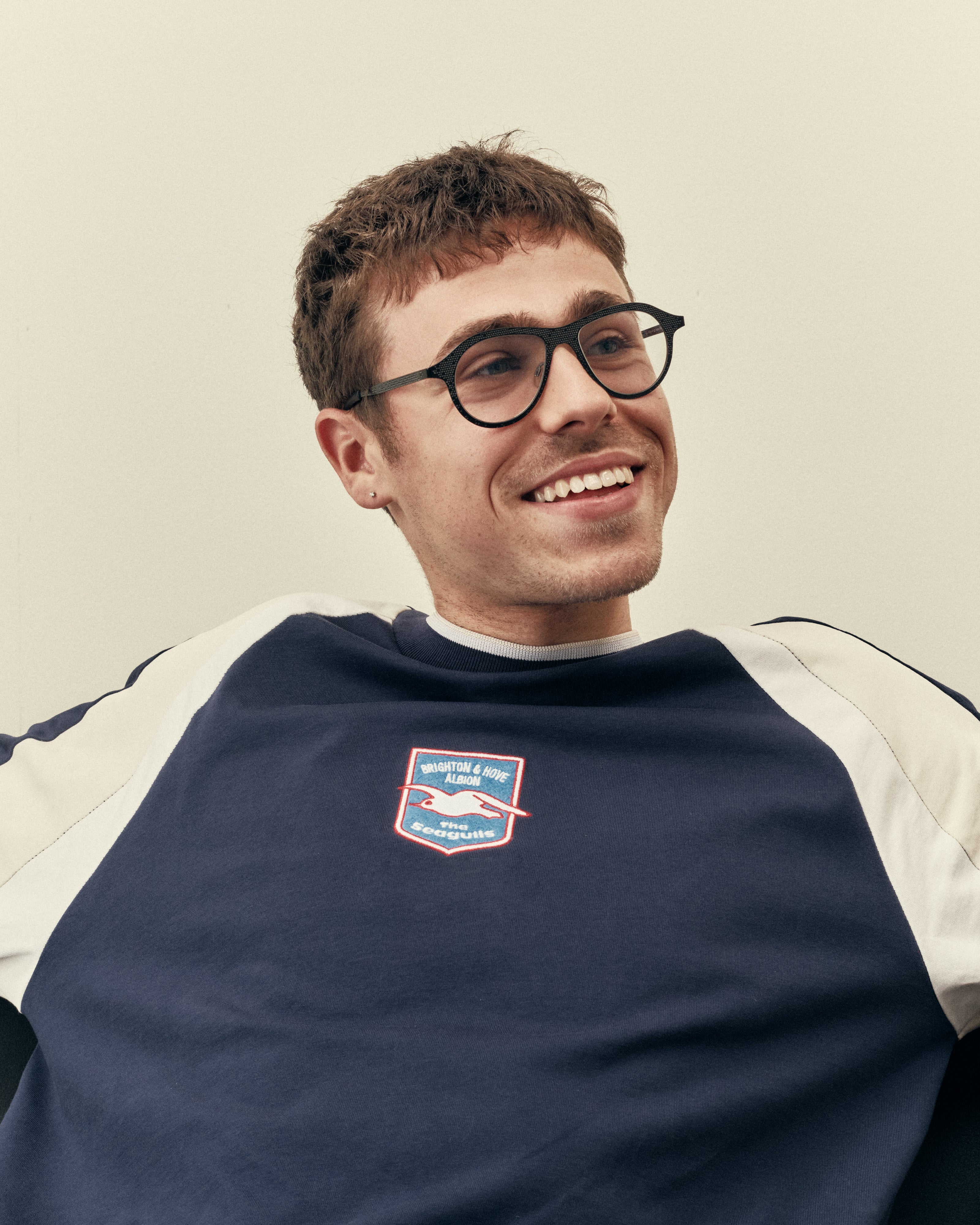 AOF x Brighton 90s Heavyweight Panelled T-shirt | Art of Football