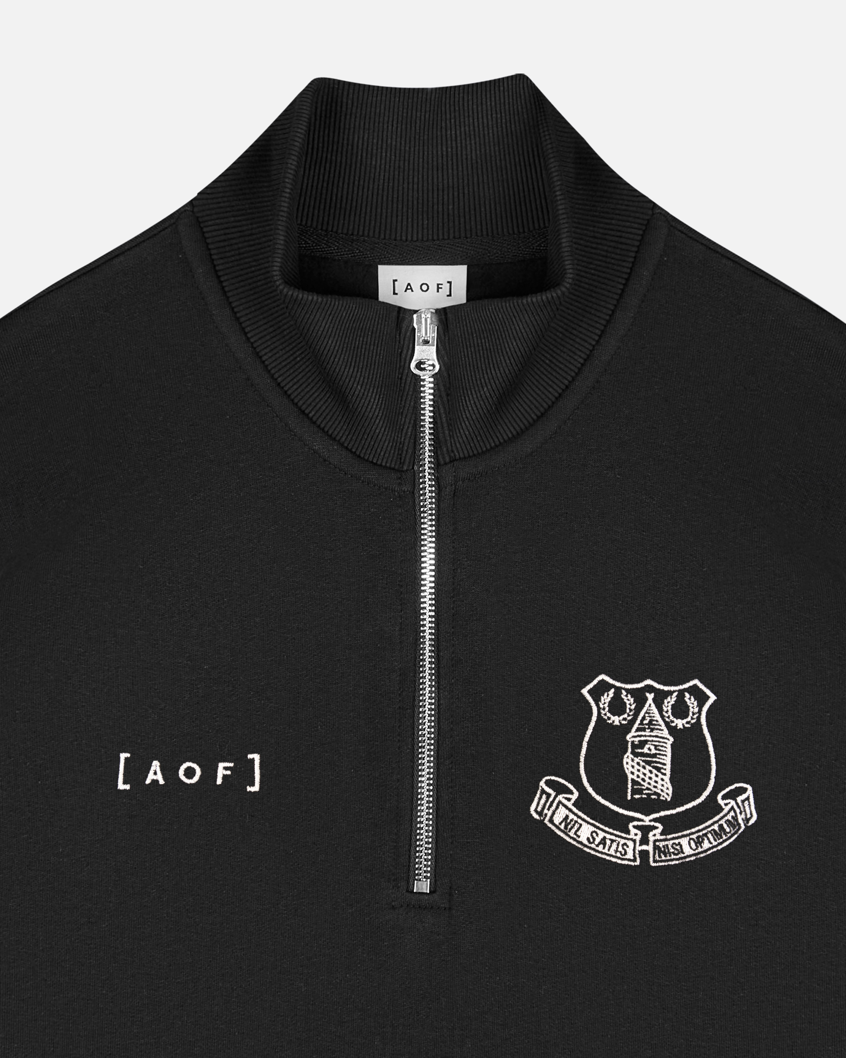 AOF x Everton Quarter Zip Sweat | Black Top | Art of Football