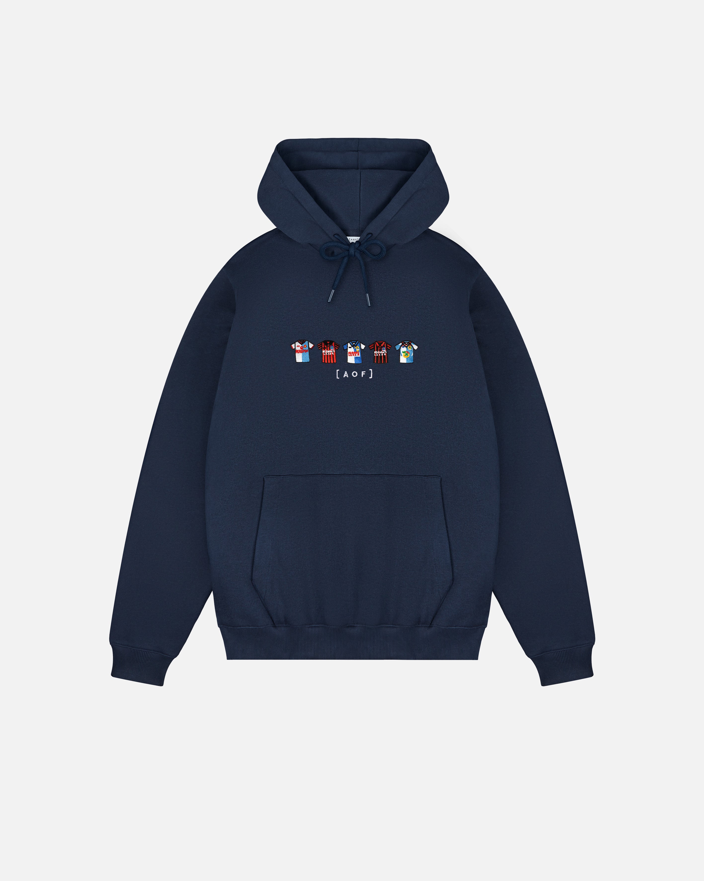 AOF Blackburn Embroidered Classics Hoodie | Navy Sweat