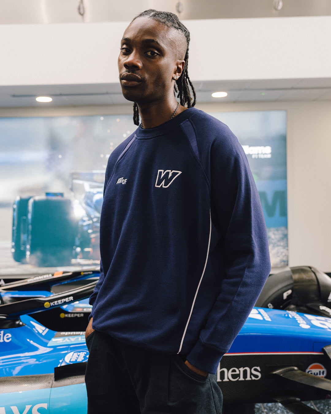 ART OF x Williams Panelled Sweat | Embroidered Car Racing Jumper