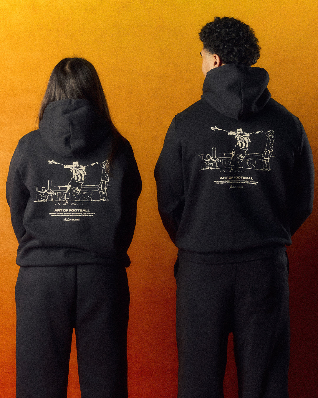 ART OF Toon Editions Hoodie | Black Screen Printed Football Sweat
