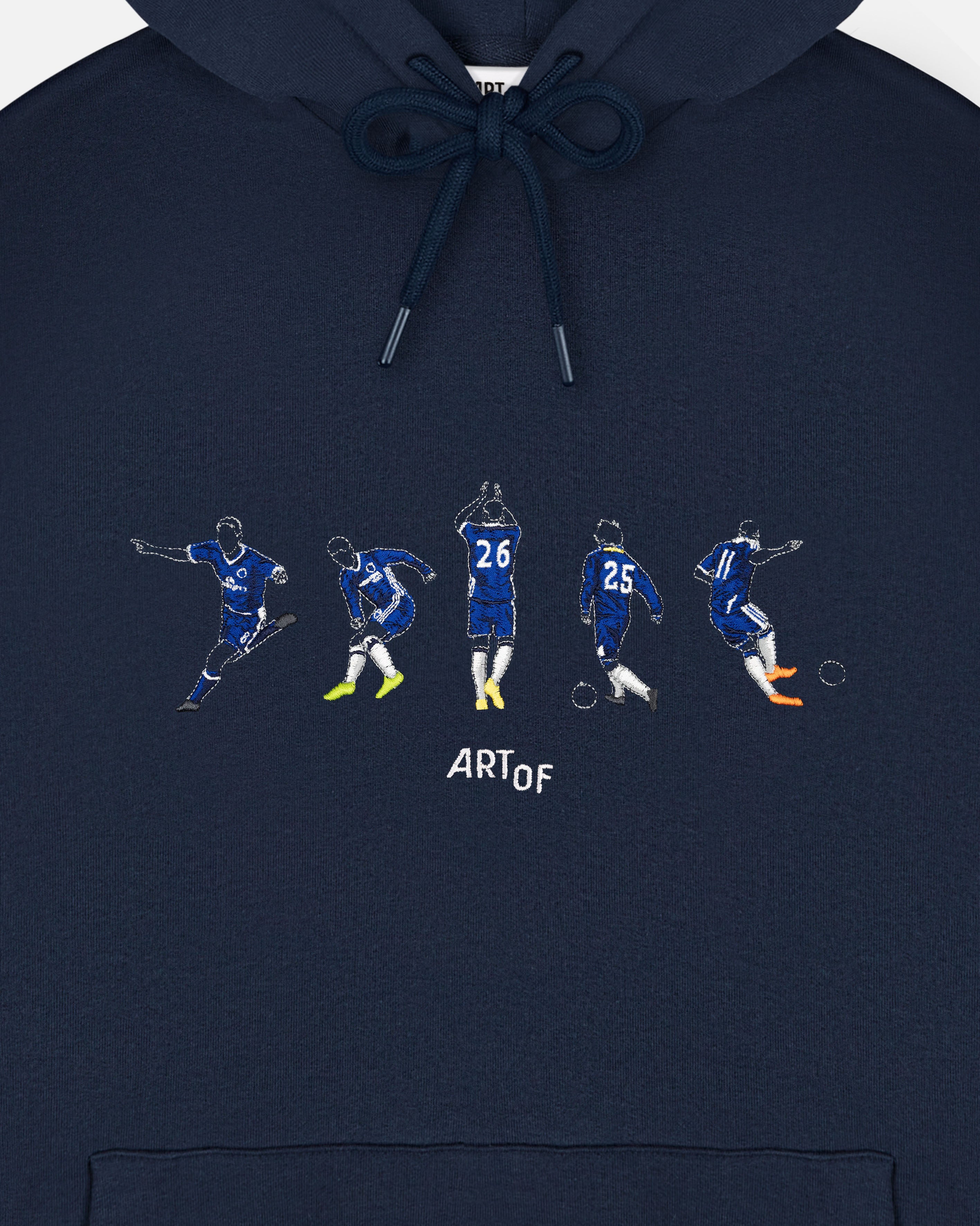 ART OF CFC Pensioners Embroidered Icons Navy Hoodie | Football Sweat
