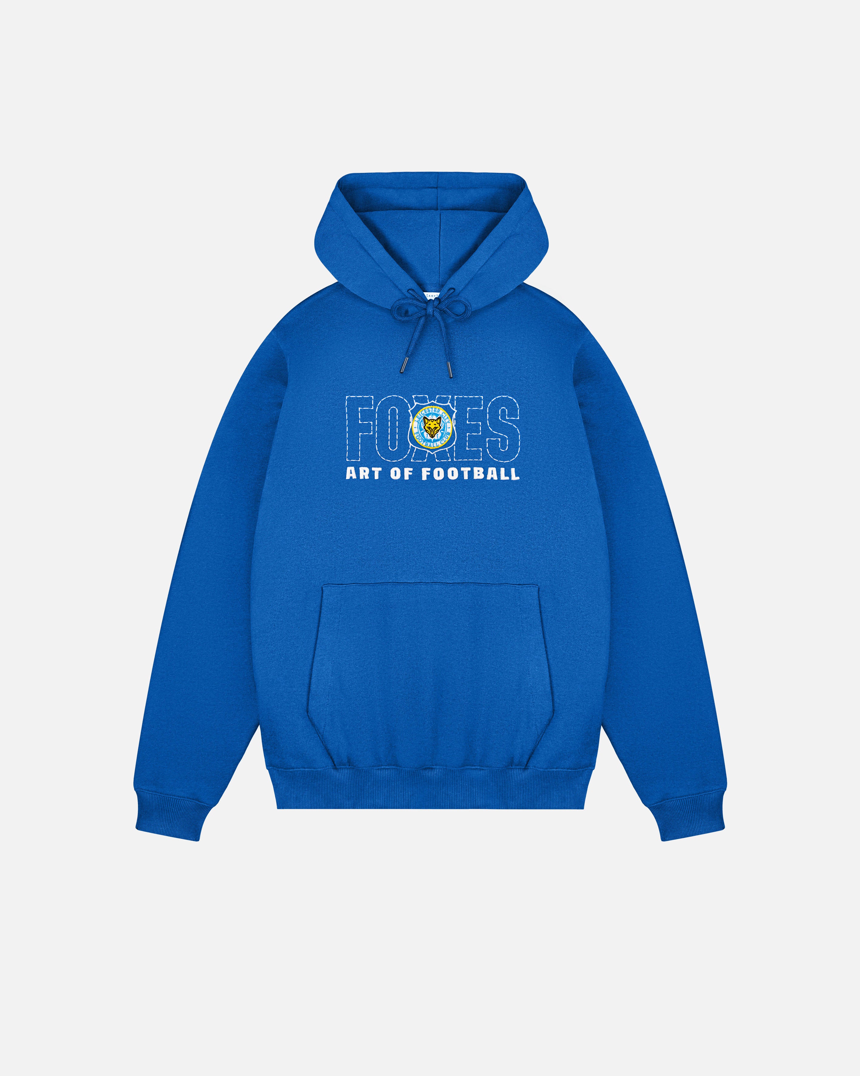 AOF x Leicester 90s Hoodie | Blue Embroidered Top | Art of Football