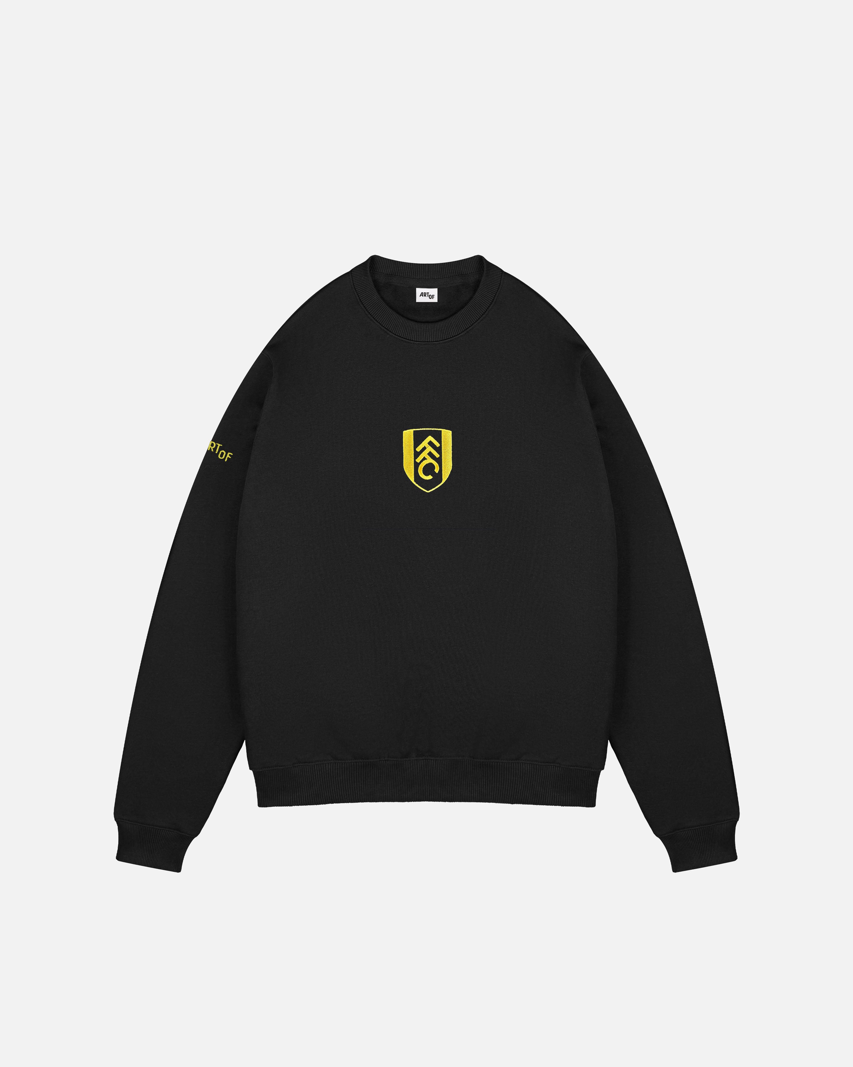 ART OF x Fulham Single Colour Crest Sweat | FFC Black Football Jumper