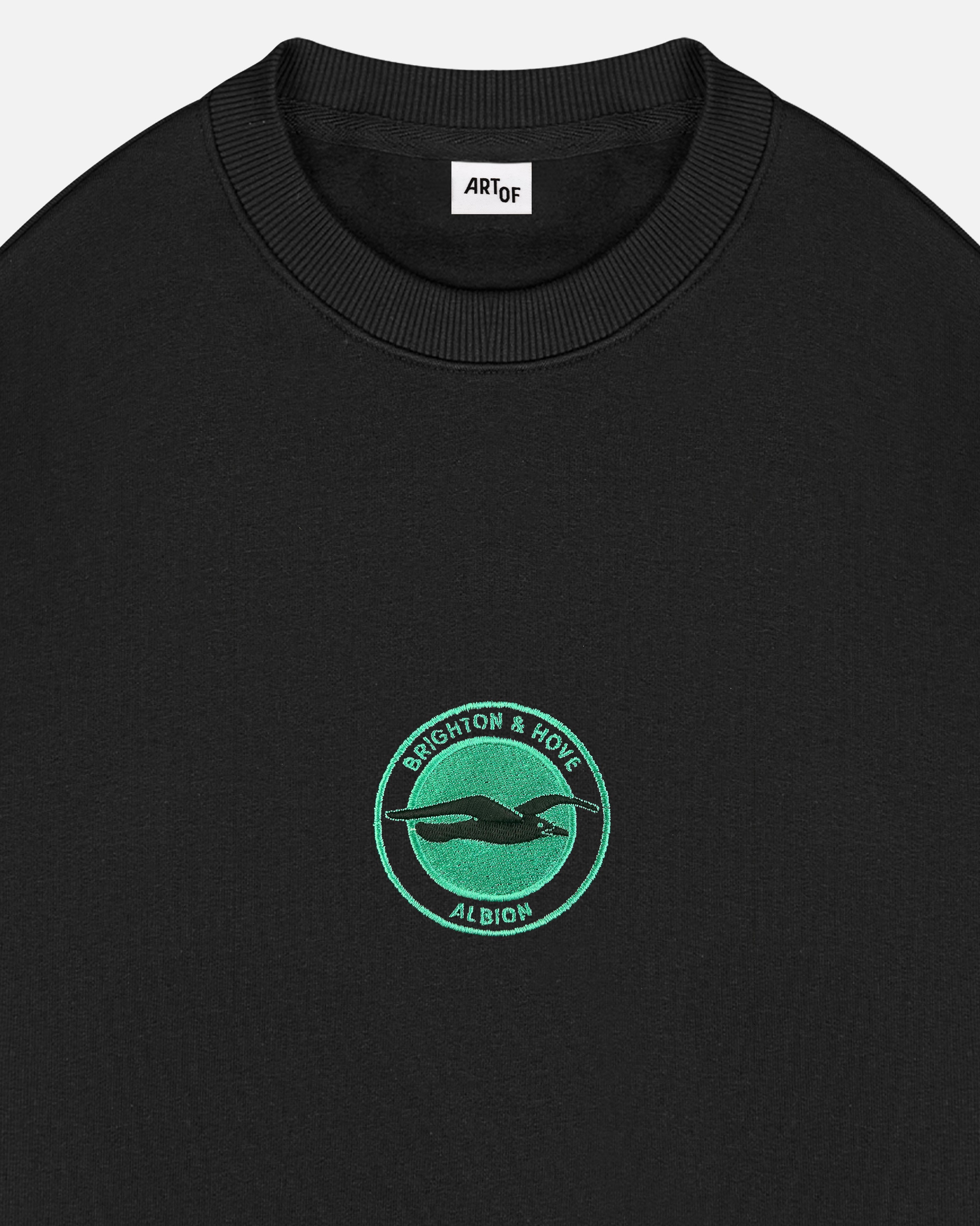 ART OF x Brighton Single Colour Crest Sweat | Black Football Jumper