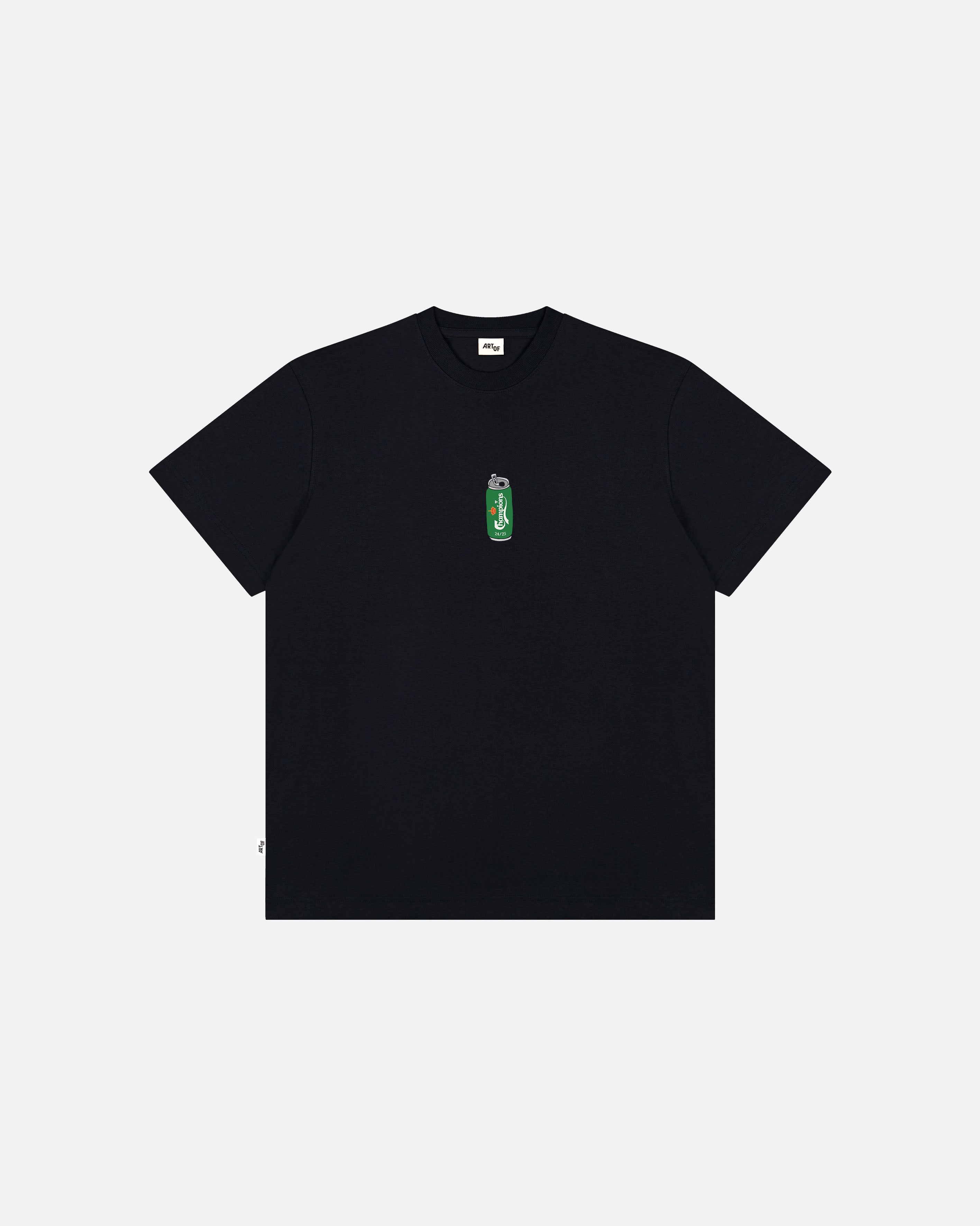 ART OF LFC Champions Cans Tee | Black Graphic Football T-shirt