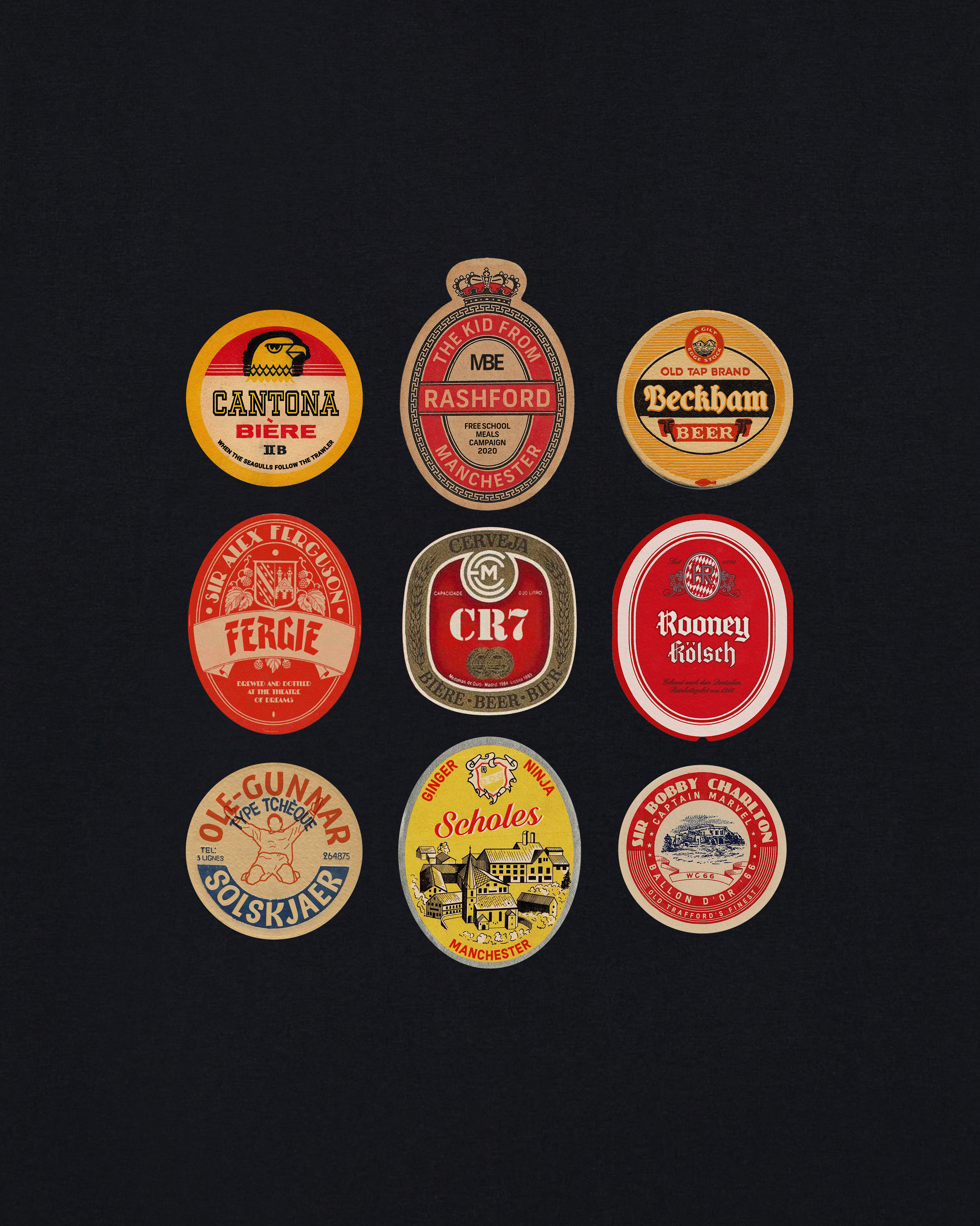 AOF Brewed At United's Theatre Tee | Black T-shirt | Art of Football