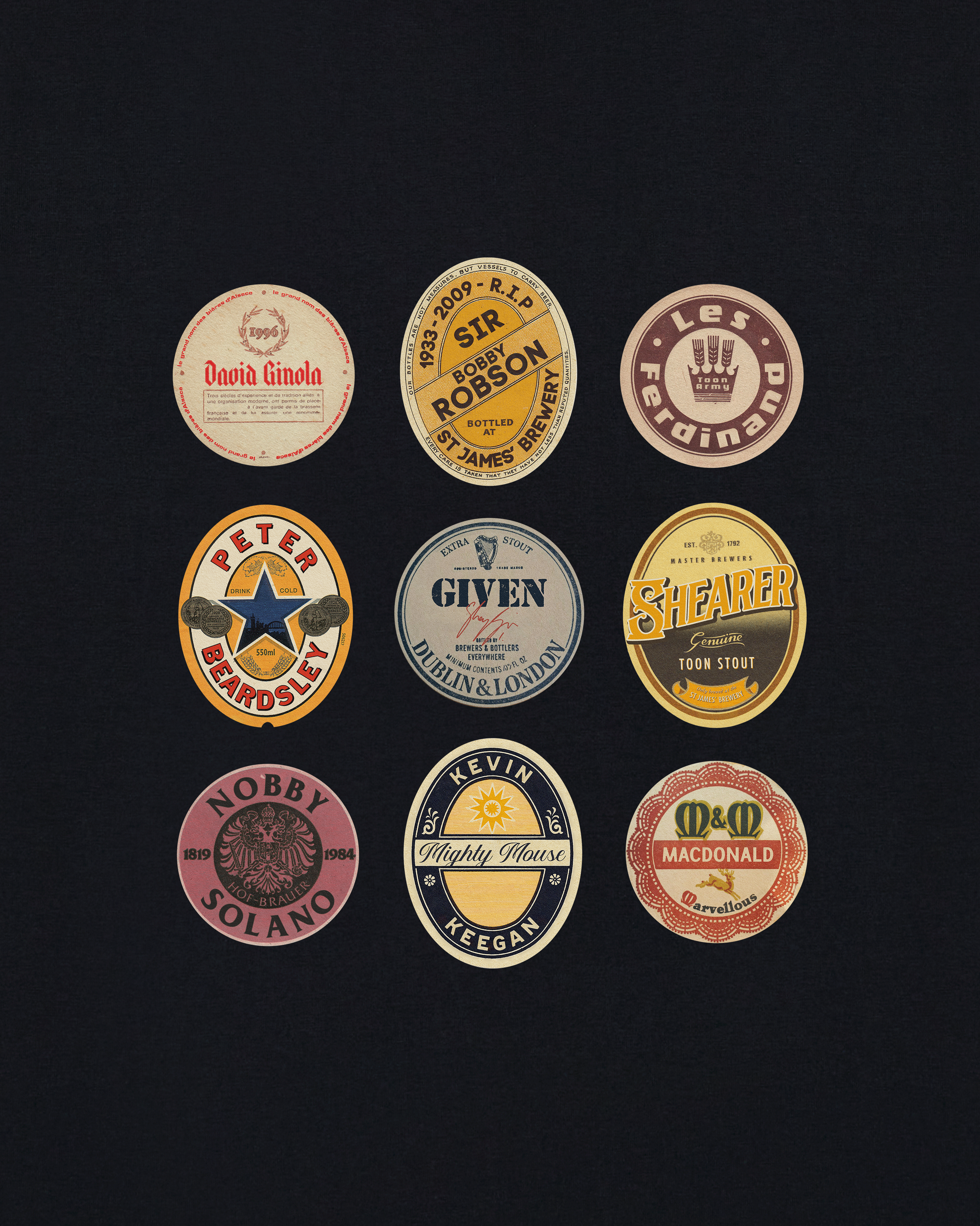 ART OF St James' Brewery Tee | NUFC Black Graphic Football T-shirt