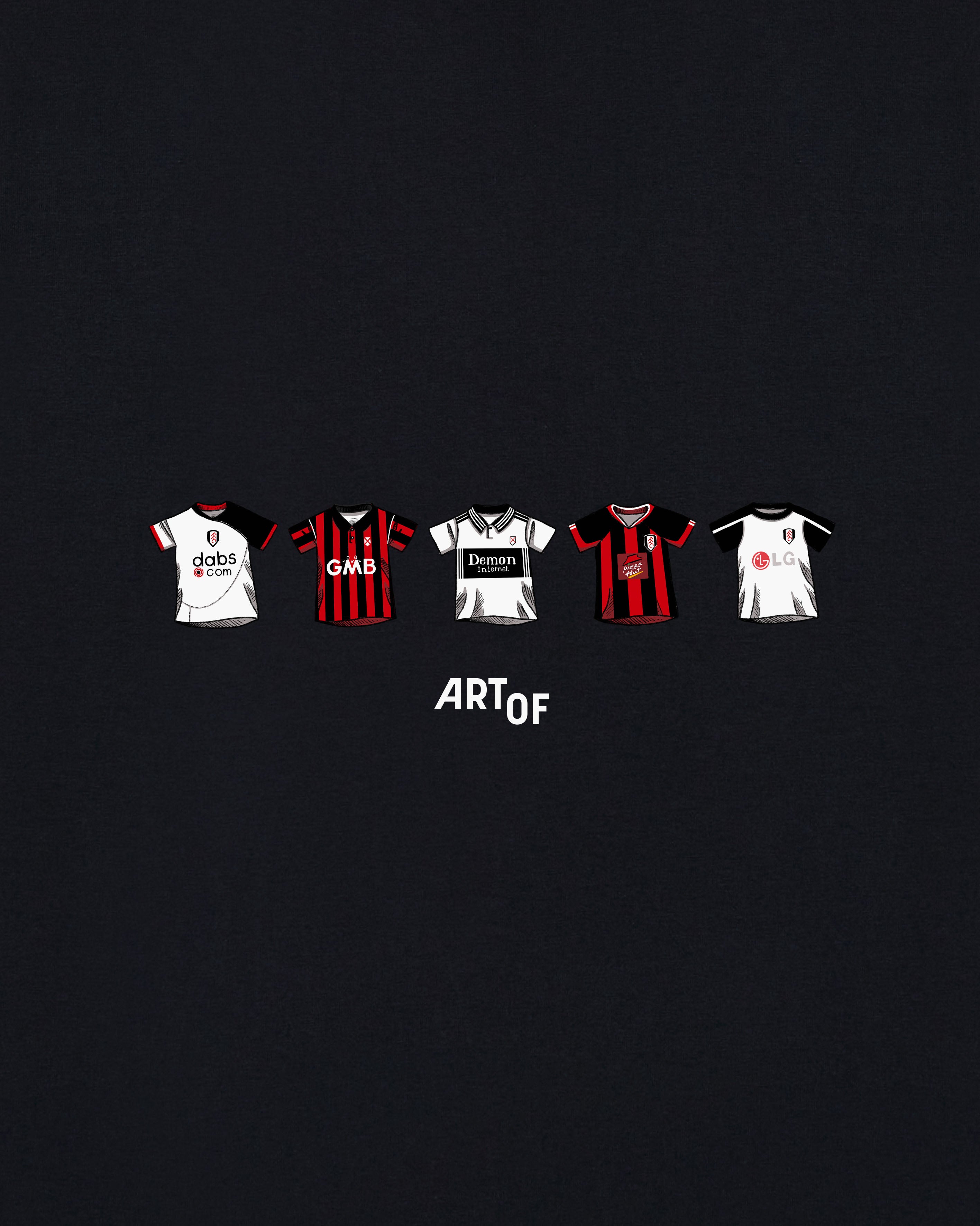 ART OF x Fulham Classics Tee | FFC Black Graphic Football T-shirt