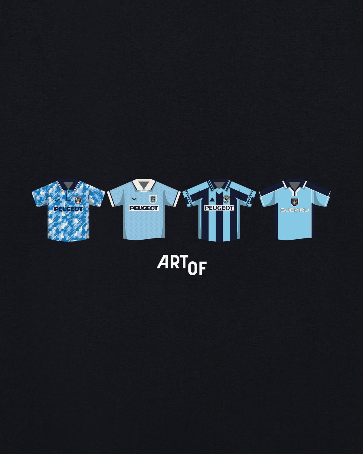 ART OF Coventry Classics Tee | CCFC Black Graphic Football T-shirt