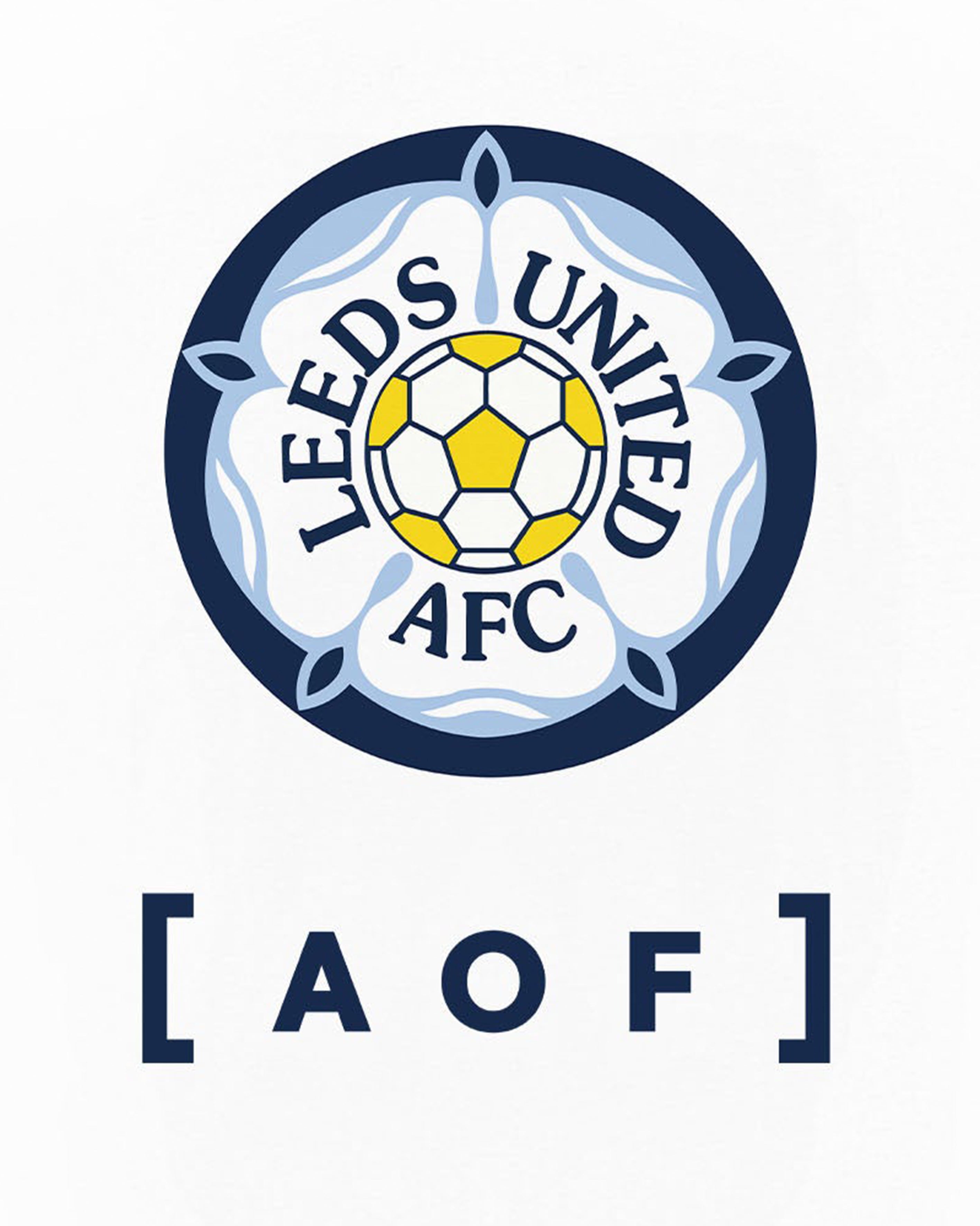 ART OF x Leeds 90s Crest Tee | LUFC White Graphic Football T-shirt
