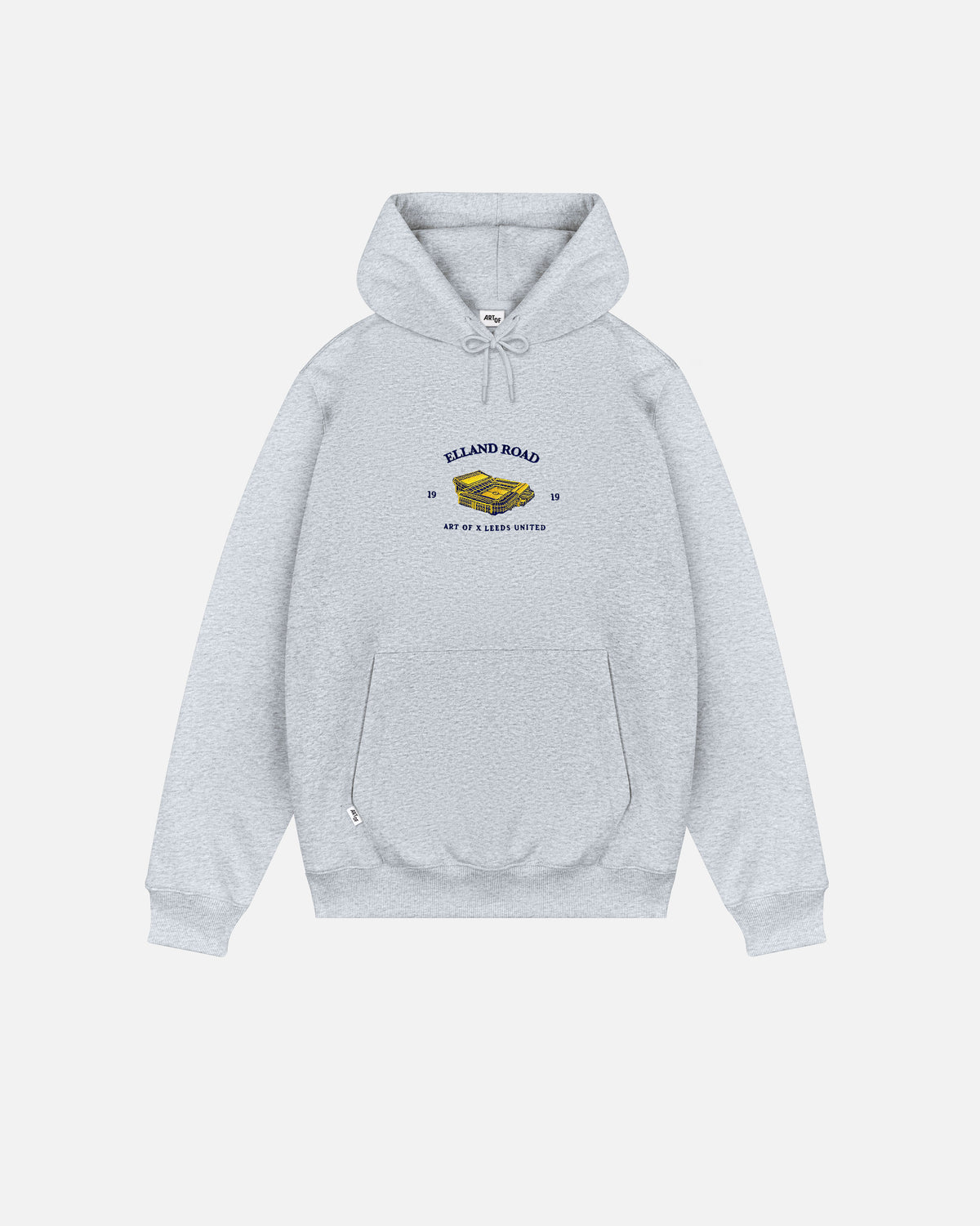 ART OF x Leeds United Stadium Hoodie | Grey Embroidered Football Sweat