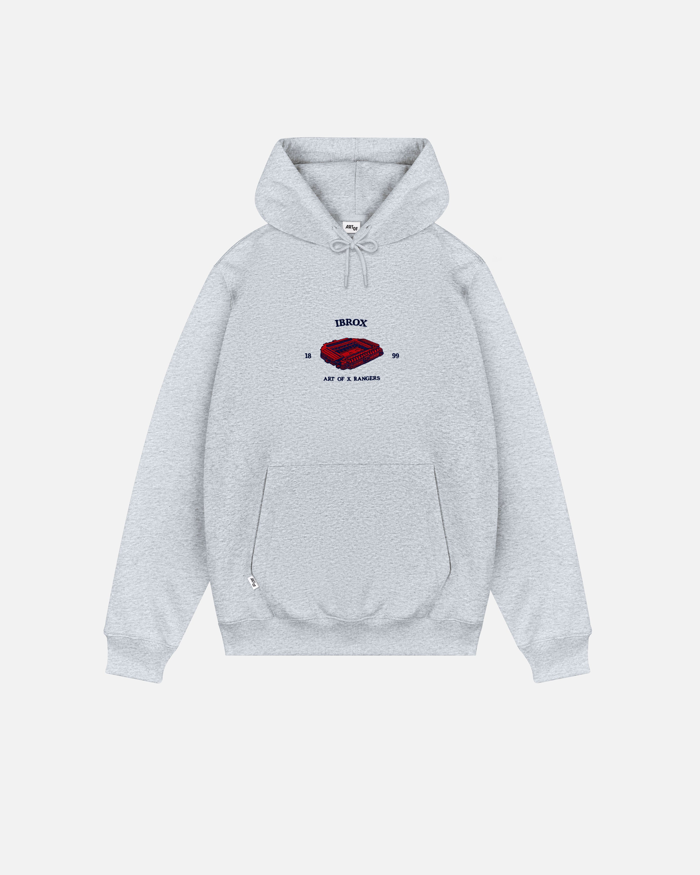 ART OF x Rangers Stadium Hoodie | RFC Grey Embroidered Football Sweat