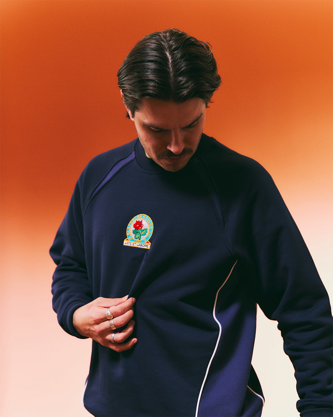 ART OF Football x Blackburn Rovers Navy & Blue Panelled Sweat | AOF