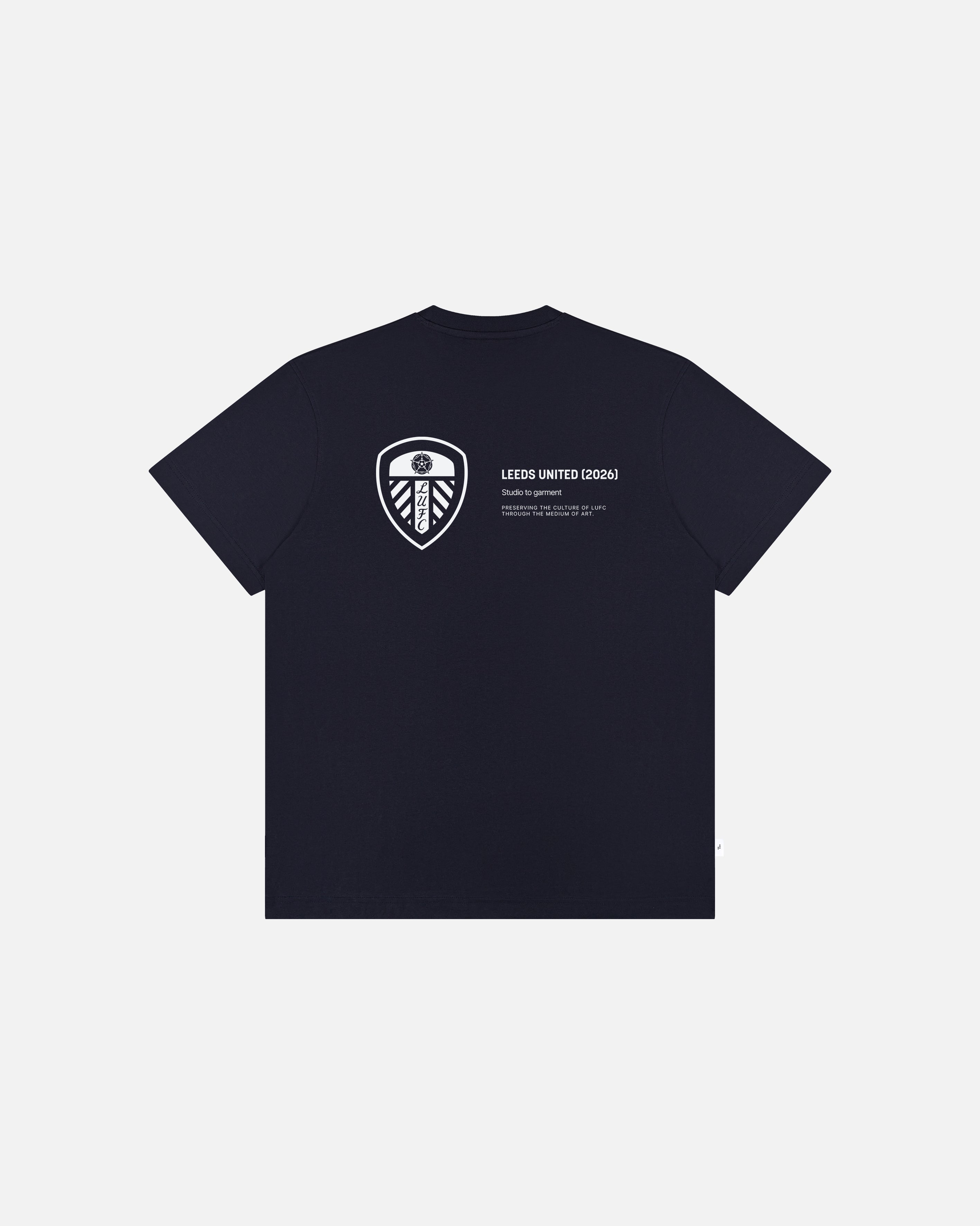 ART OF x Leeds United Gallery Tee | Navy Graphic Football T-shirt