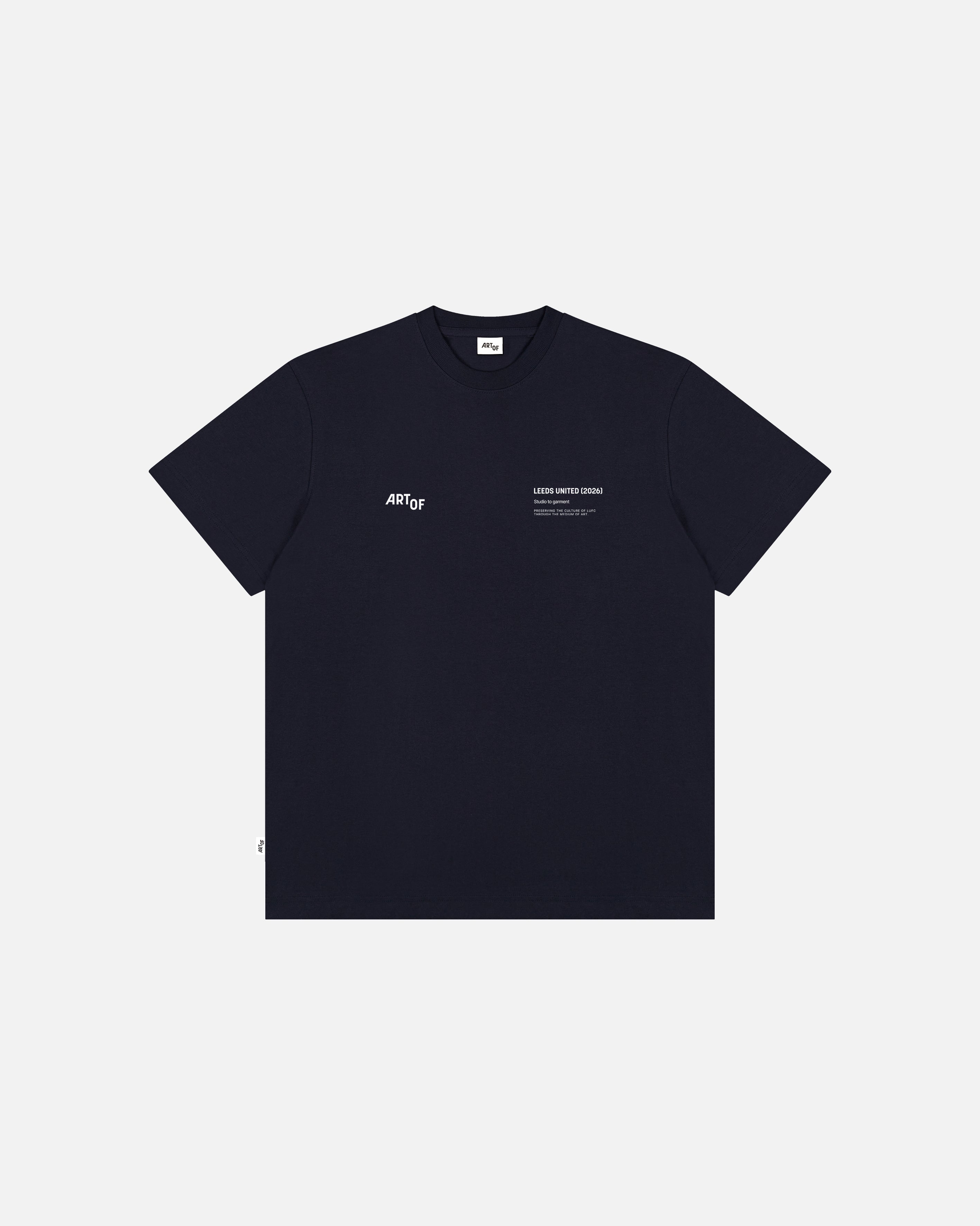 ART OF x Leeds United Gallery Tee | Navy Graphic Football T-shirt