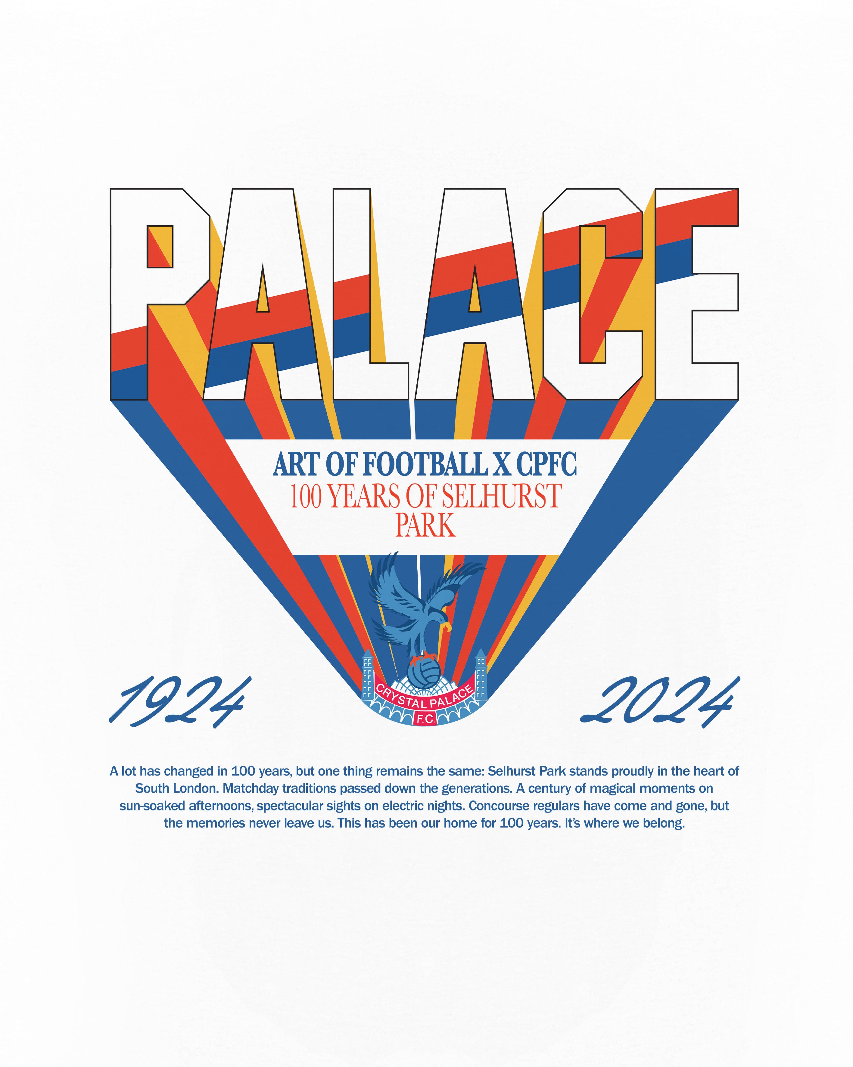 AOF CPFC Selhurst Park Anniversary Tee | White Graphic T-shirt