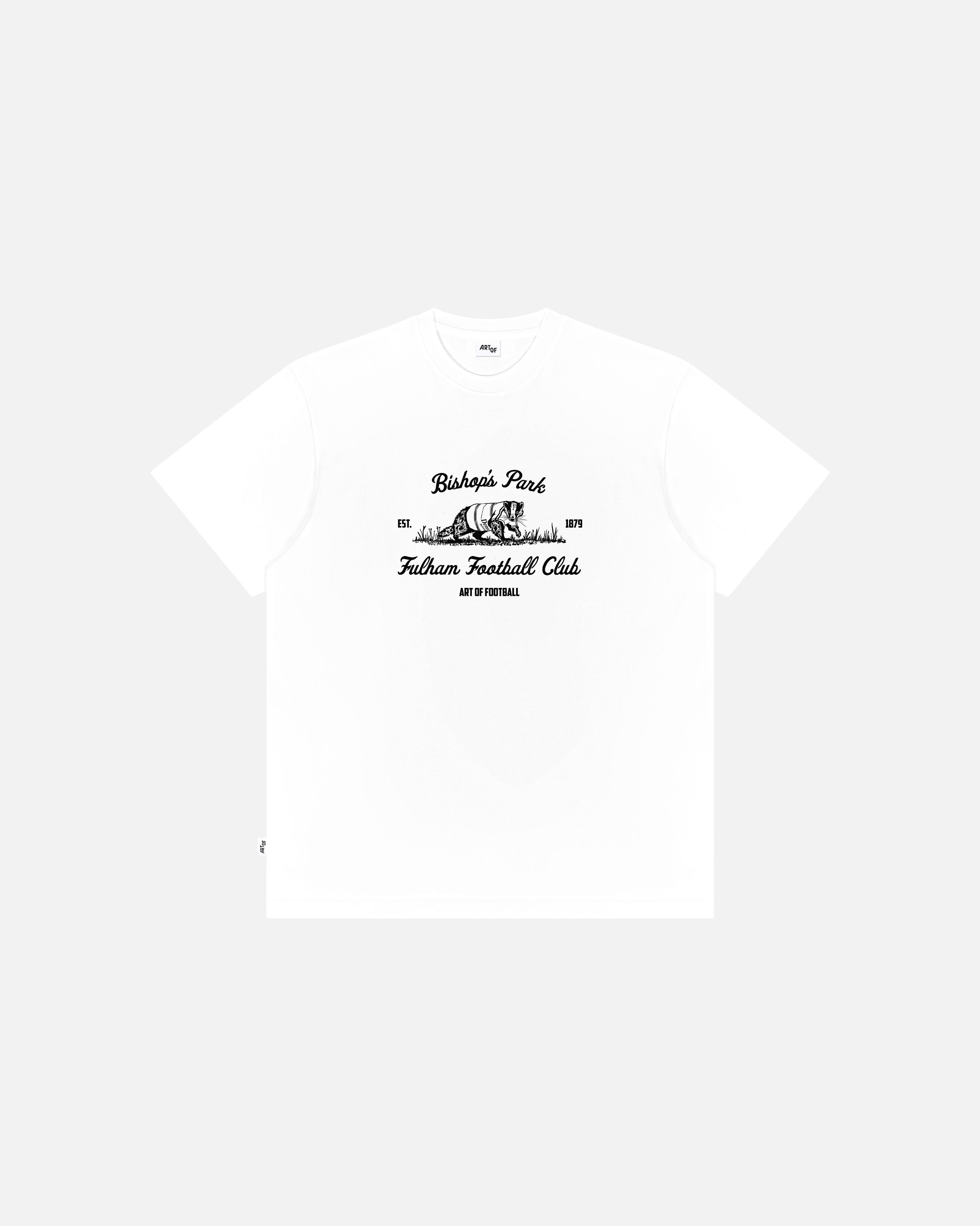 ART OF Fulham Bishops Park Stroll | FFC White Graphic Football T-shirt