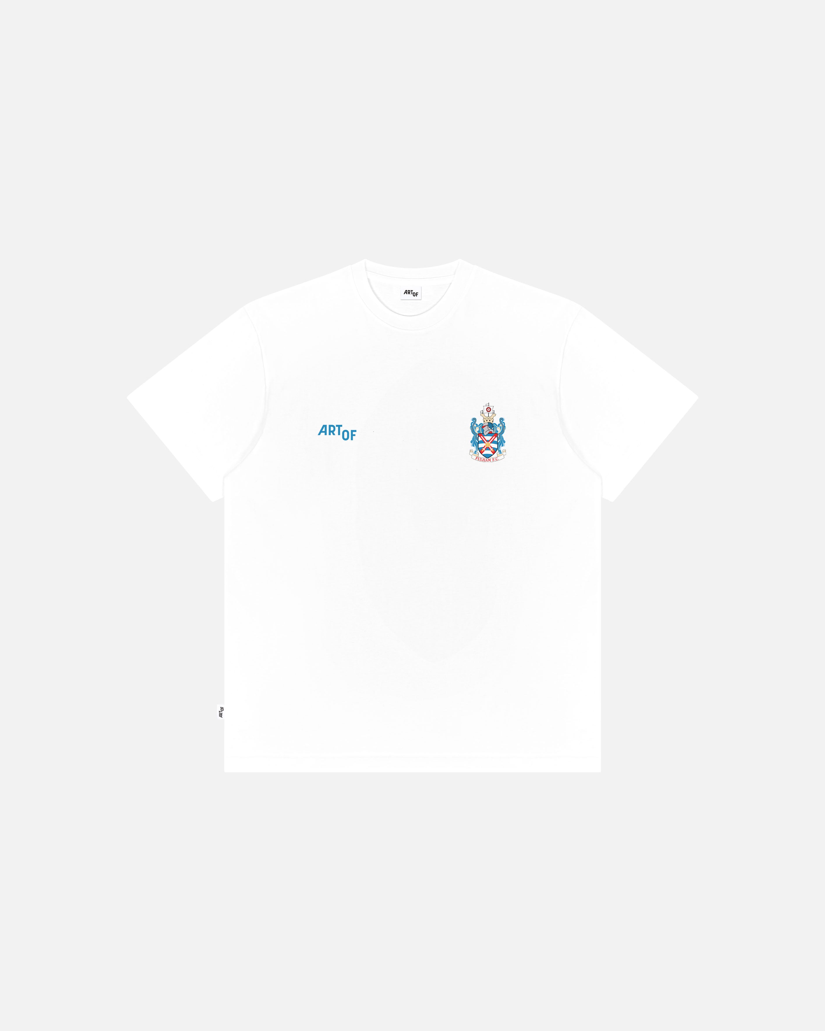 ART OF x Fulham 90s Crest Tee | White Graphic Football T-shirt