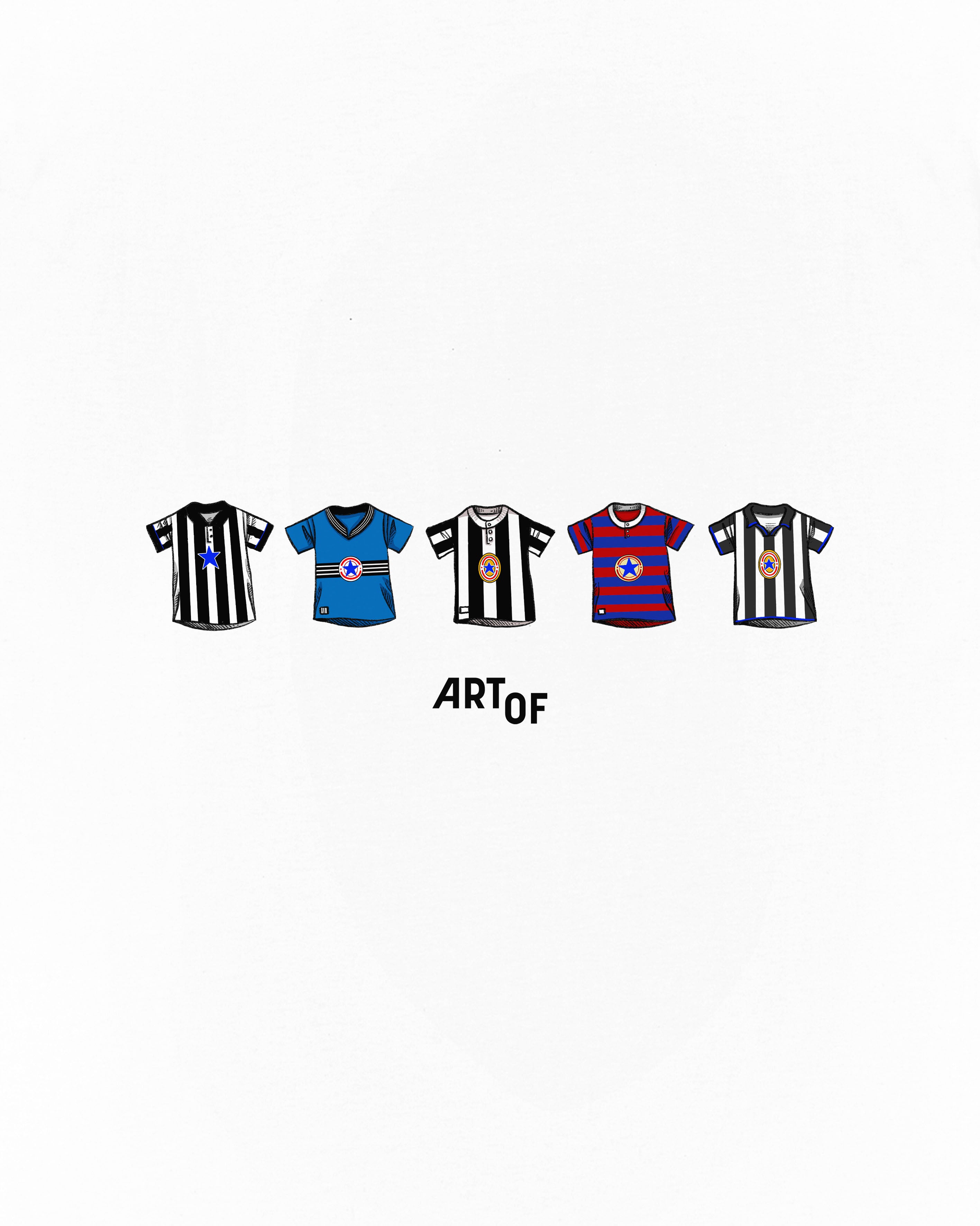 ART OF x Toon Printed Classics Tee | White Graphic Football T-shirt