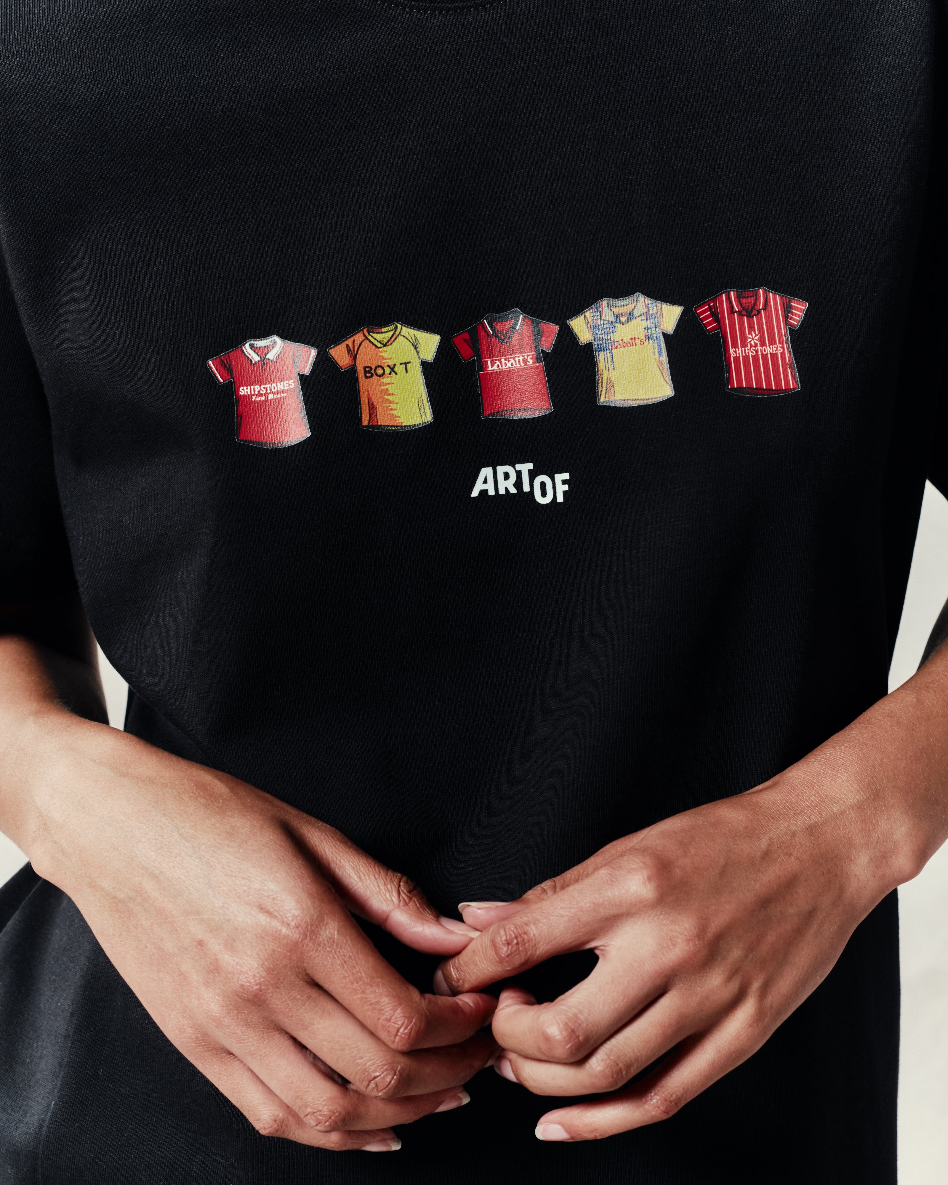 ART OF x Forest Printed Classics Tee | Black Graphic Football T-shirt