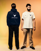 ART OF x Oxford Heritage Hoodie | Navy Printed Football Sweat