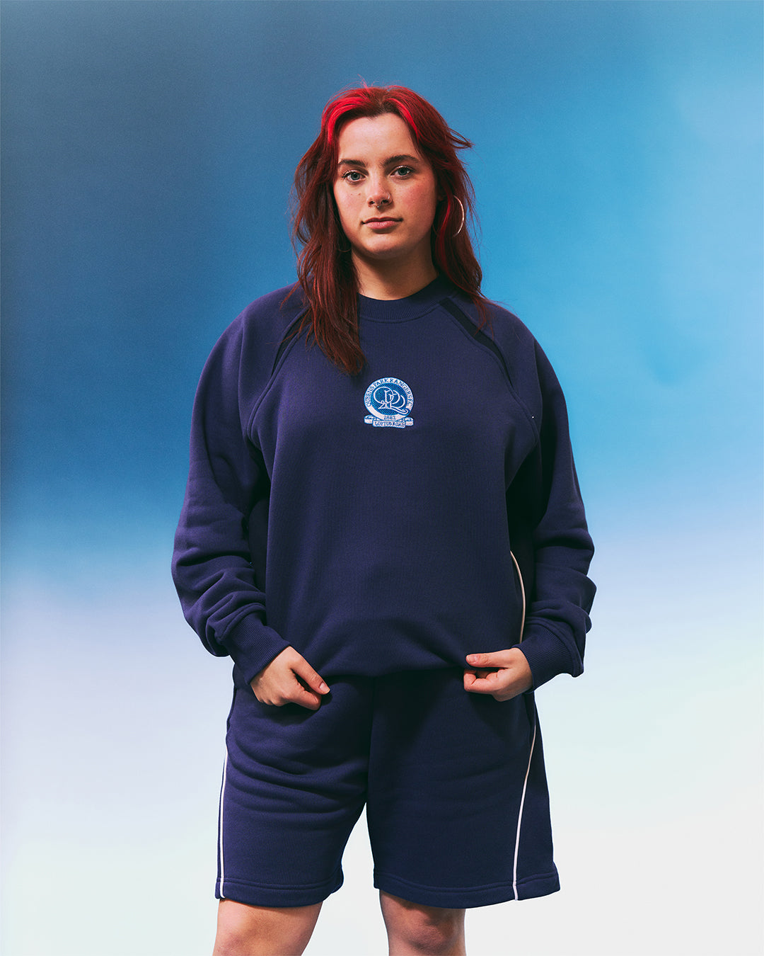 ART OF Football x QPR Blue Panelled Sweat | AOF