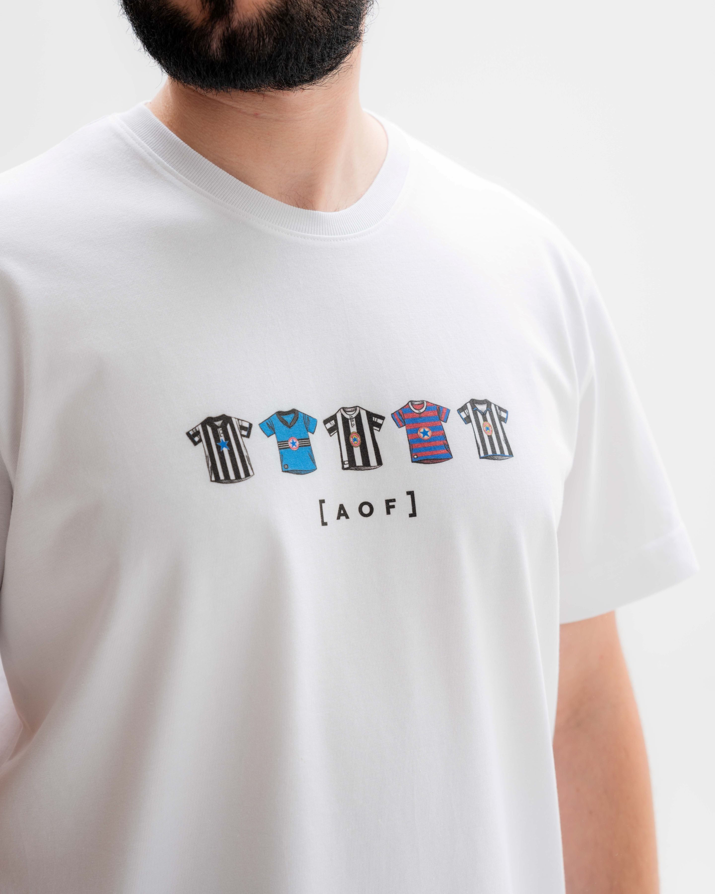 AOF x Toon Printed Classics Tee | White T-shirt | Art of Football
