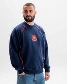 AOF x West Ham Navy Panelled Sweat | Art of Football