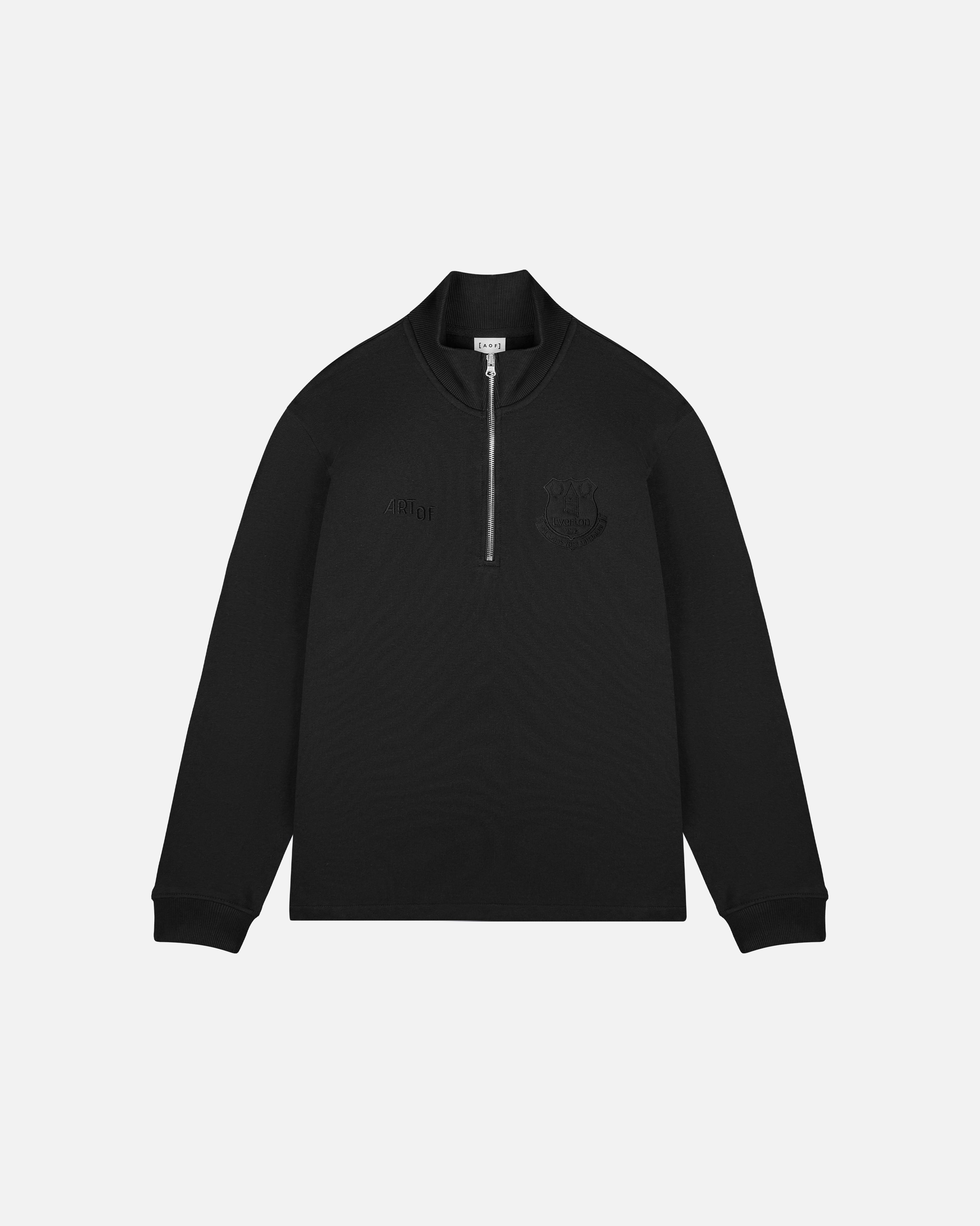 ART OF Football x Everton Blackout Quarter Zip Black Sweat | AOF x EFC