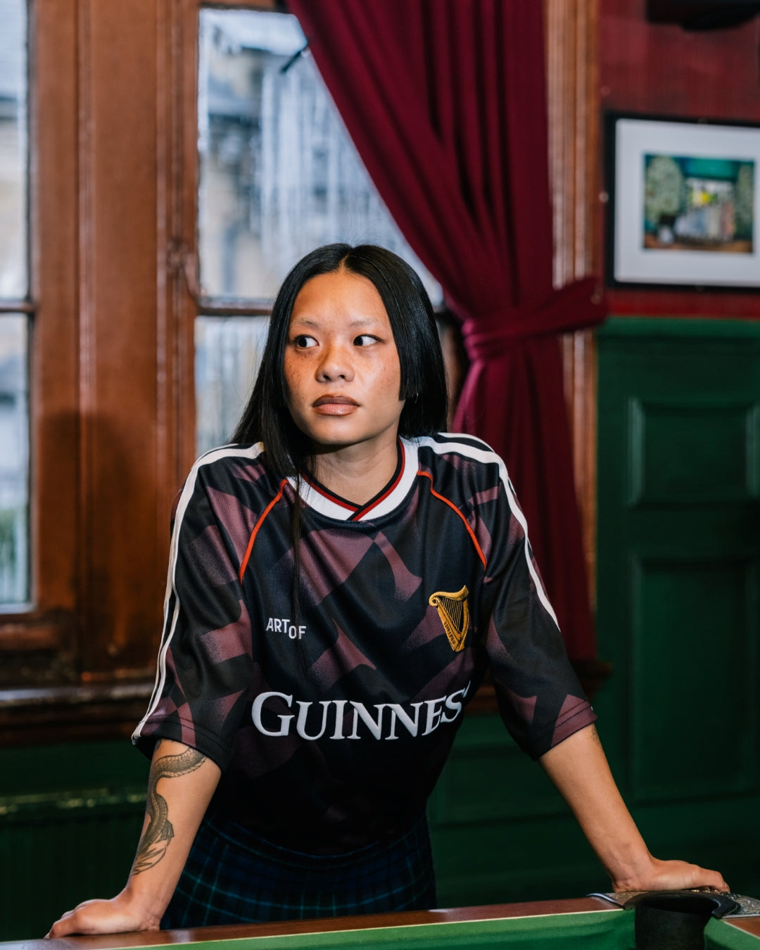 ART OF Football x Guinness Football Shirt | AOF Burgundy Top