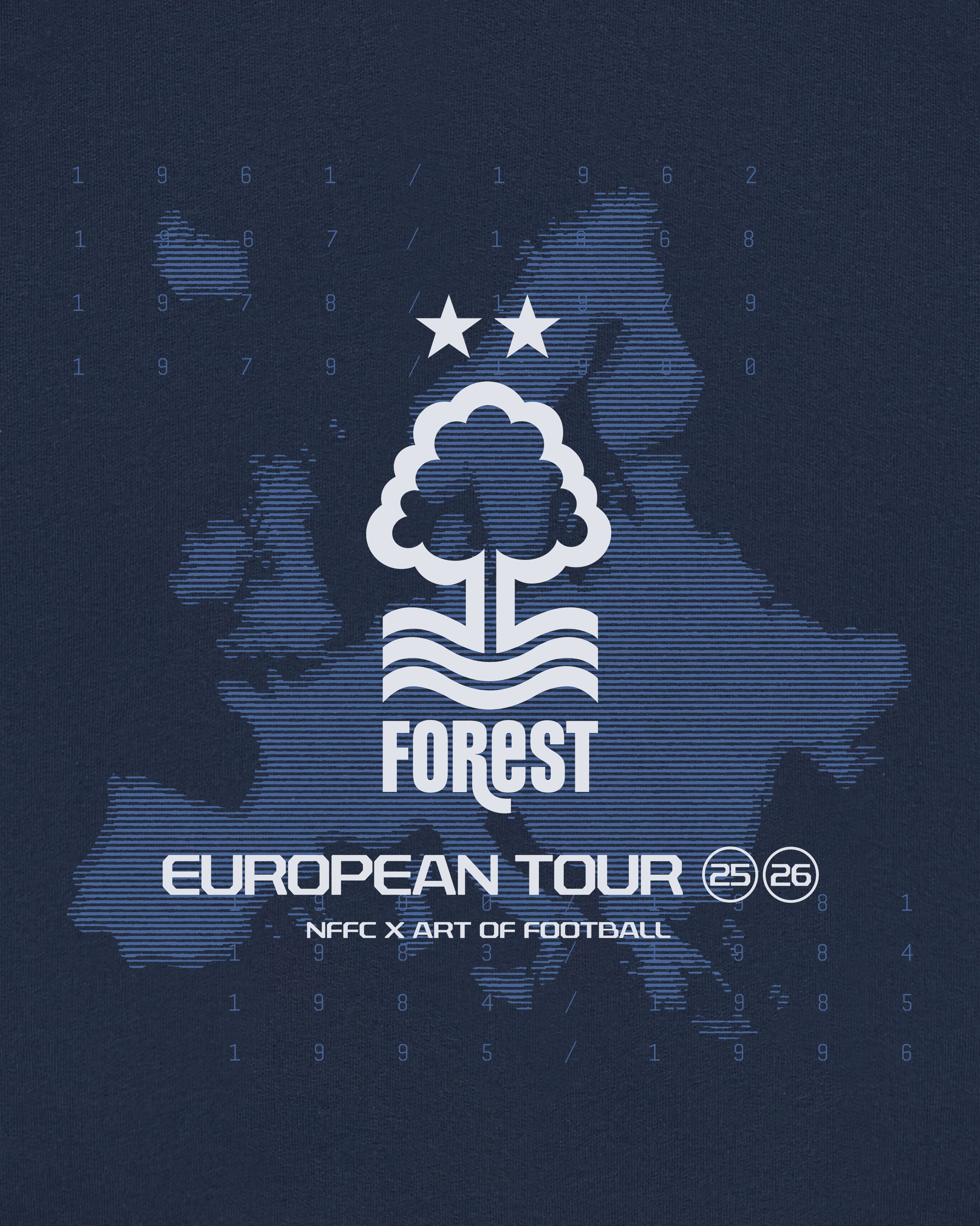 ART OF x Forest European Tour Hoodie | Navy Printed Football Sweat