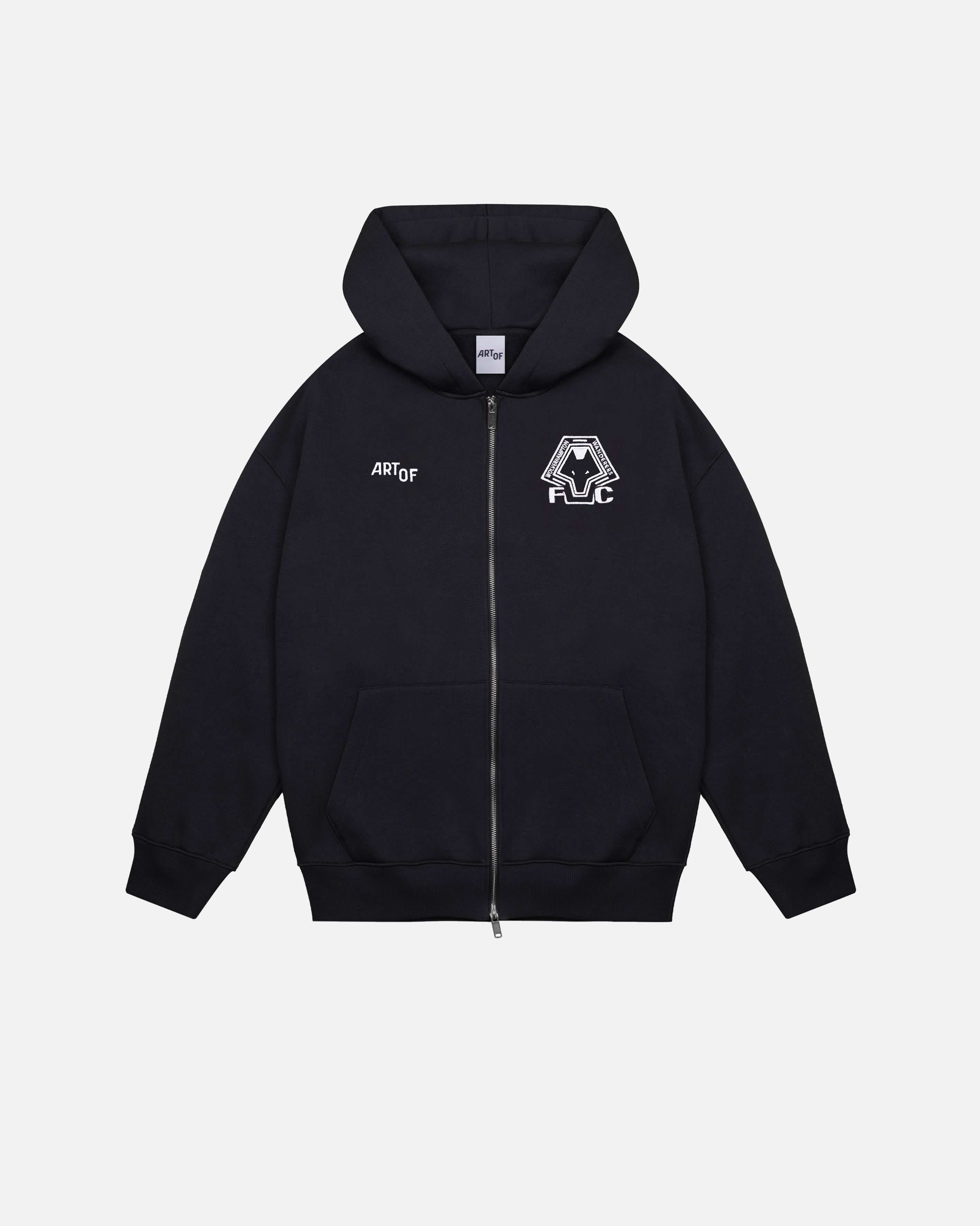 ART OF x Wolves Zip Through Hoodie | Debossed Football Sweat