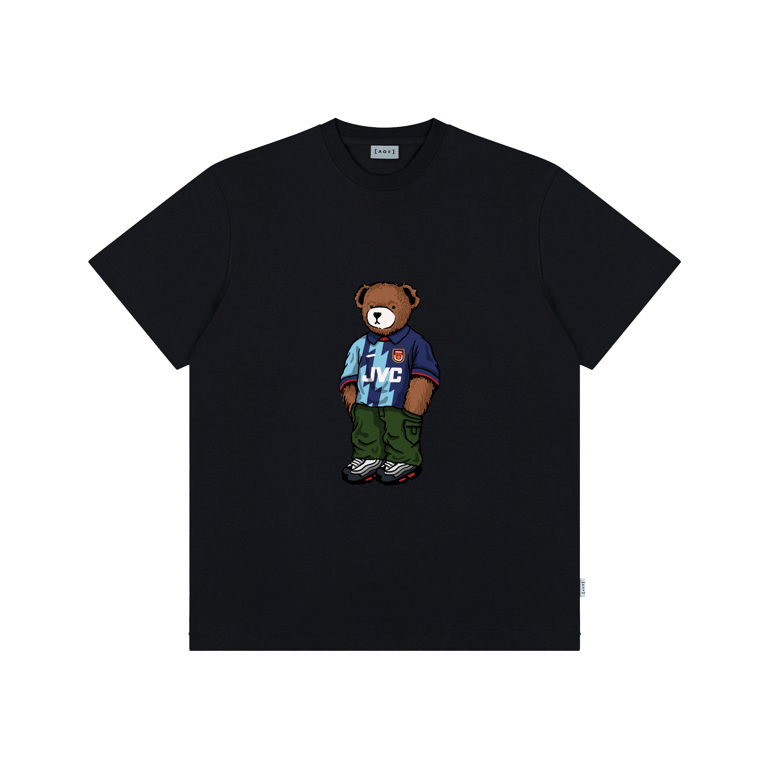 Black Printed Premium T-Shirt Front