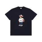 Navy Printed Premium T-Shirt Front