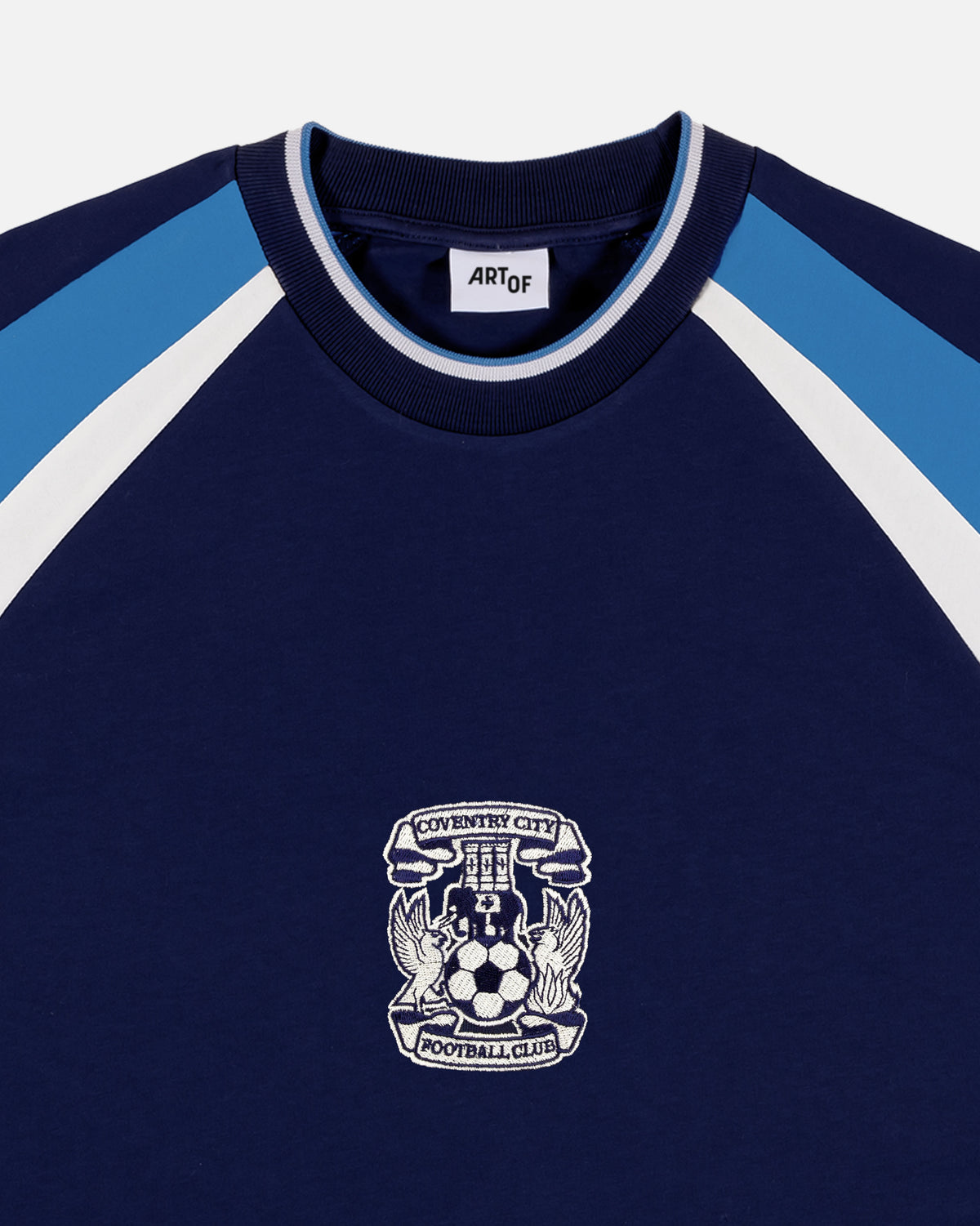 ART OF Coventry Oversized Panelled Tee | Embroidered Football T-shirt