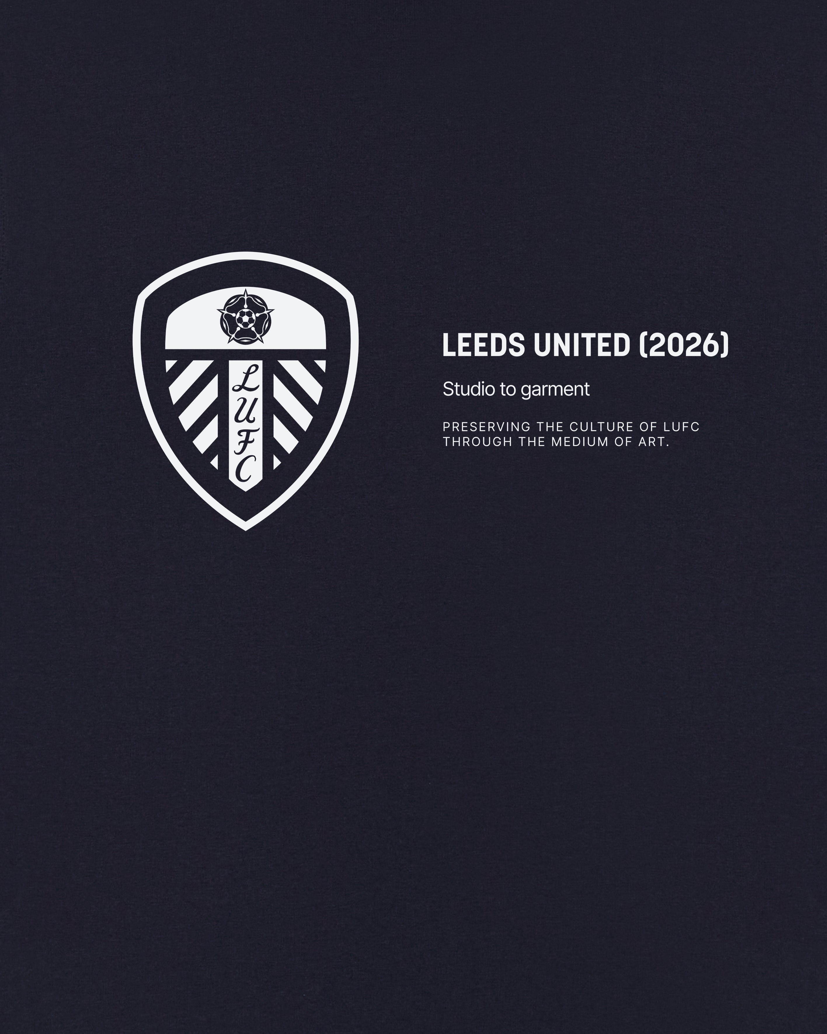 ART OF x Leeds United Gallery Tee | Navy Graphic Football T-shirt