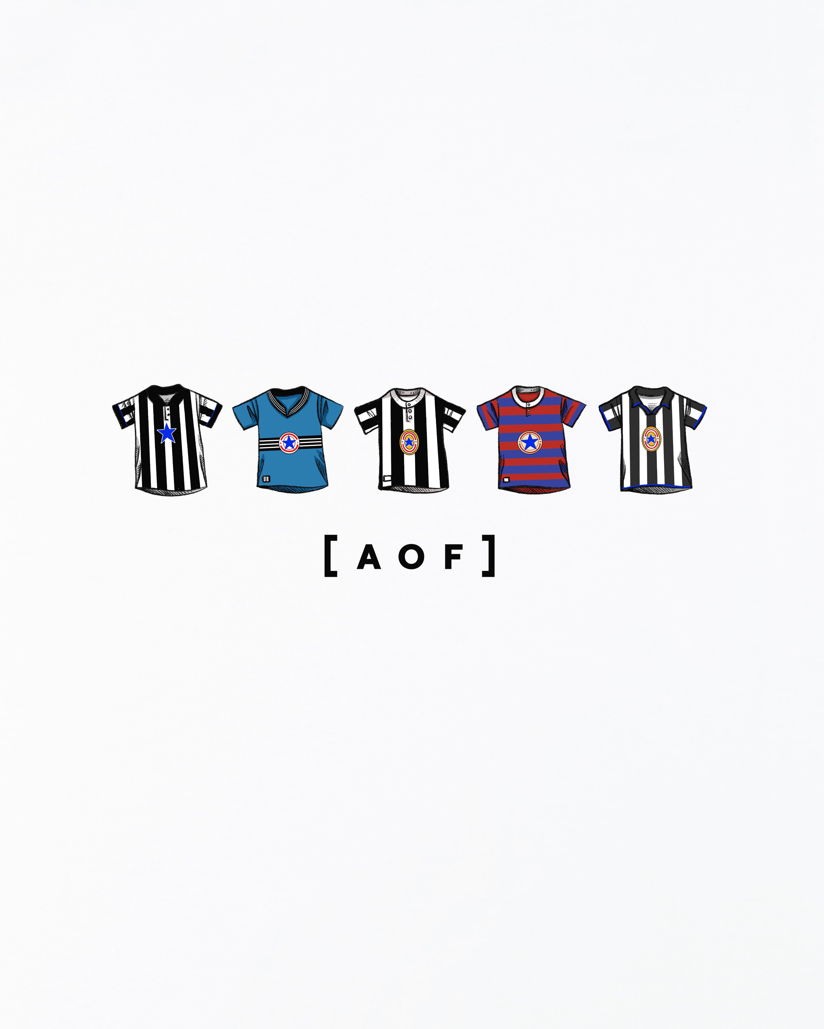 AOF x Toon Printed Classics Tee | White T-shirt | Art of Football