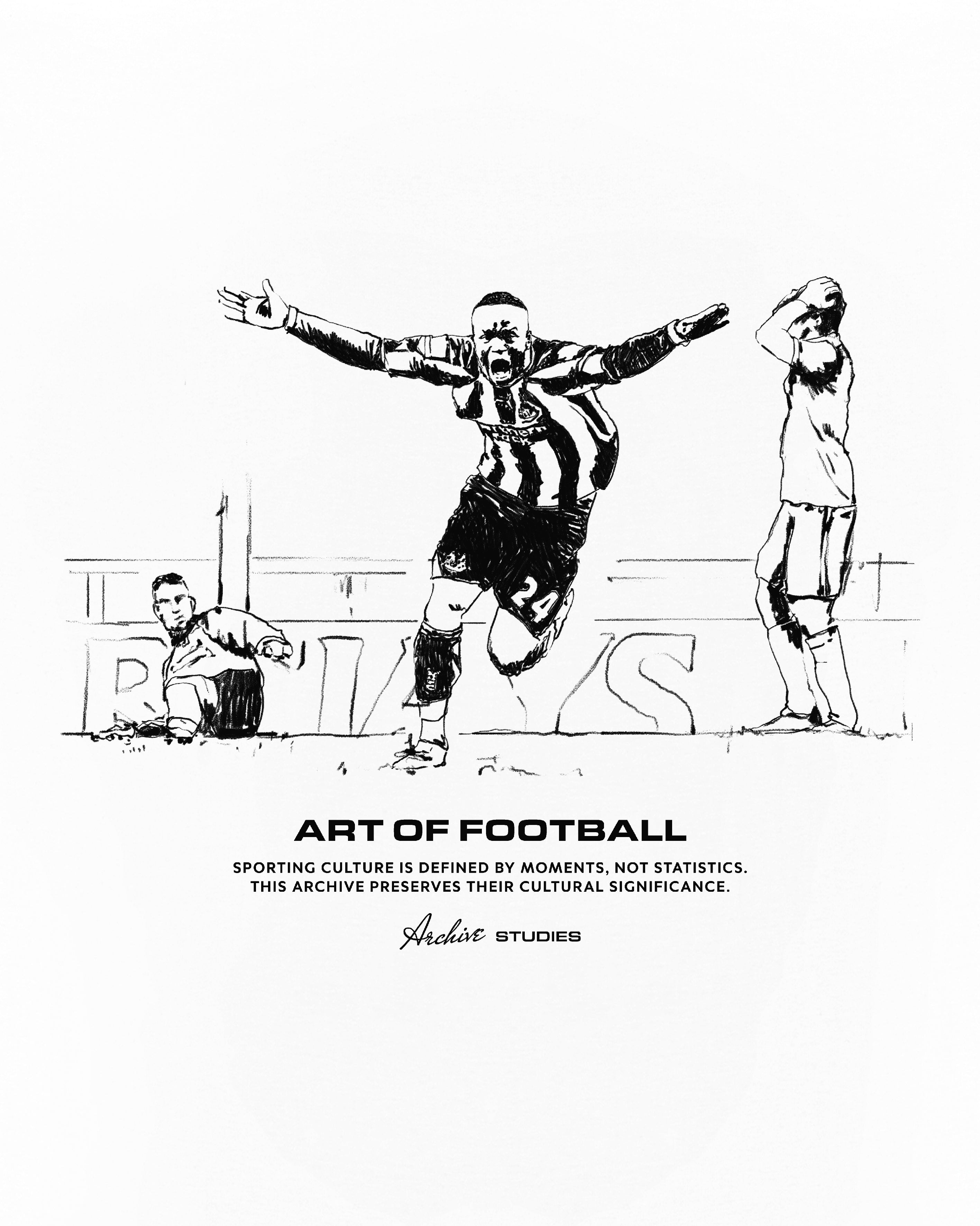 ART OF Toon Archive Studies Tee | NUFC White Graphic Football T-shirt