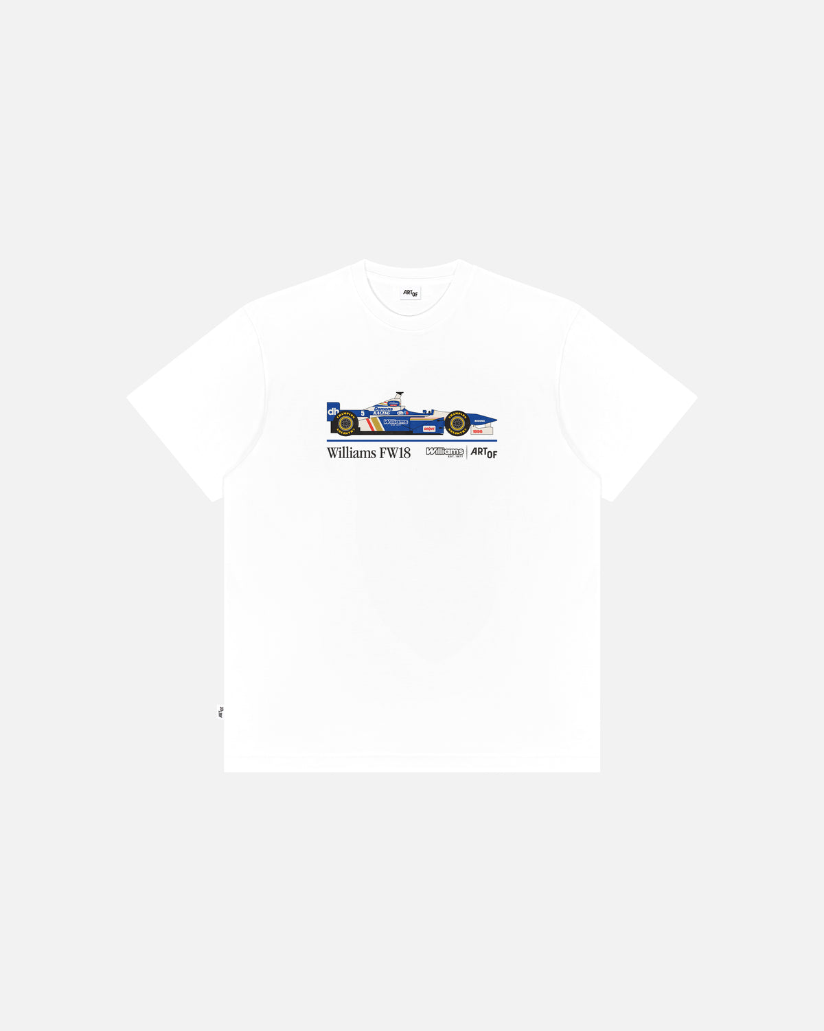 ART OF x Atlassian Williams | FW18 Car Tee | White Car Racing T-shirt